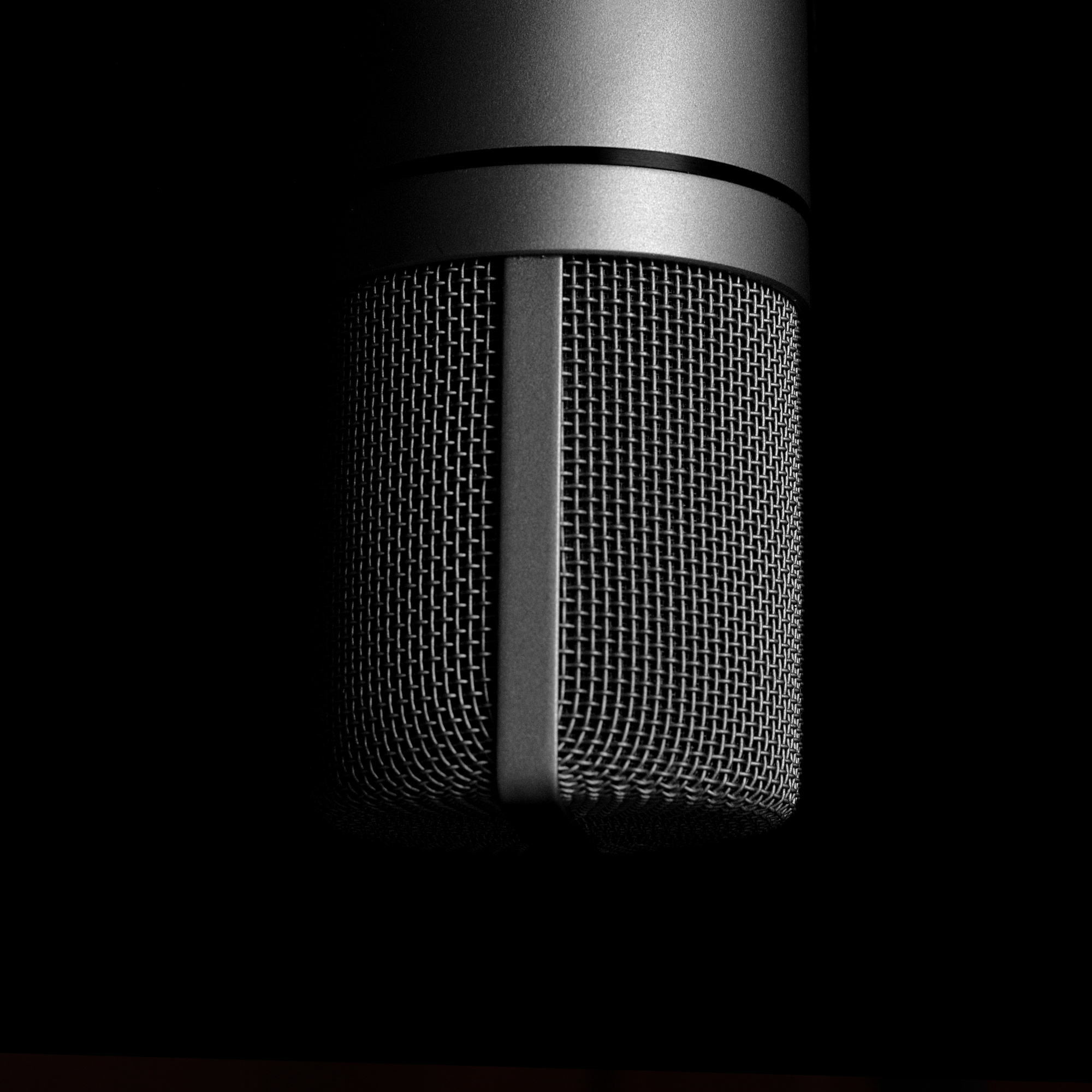 Grey Condenser Microphone Close-up Photography